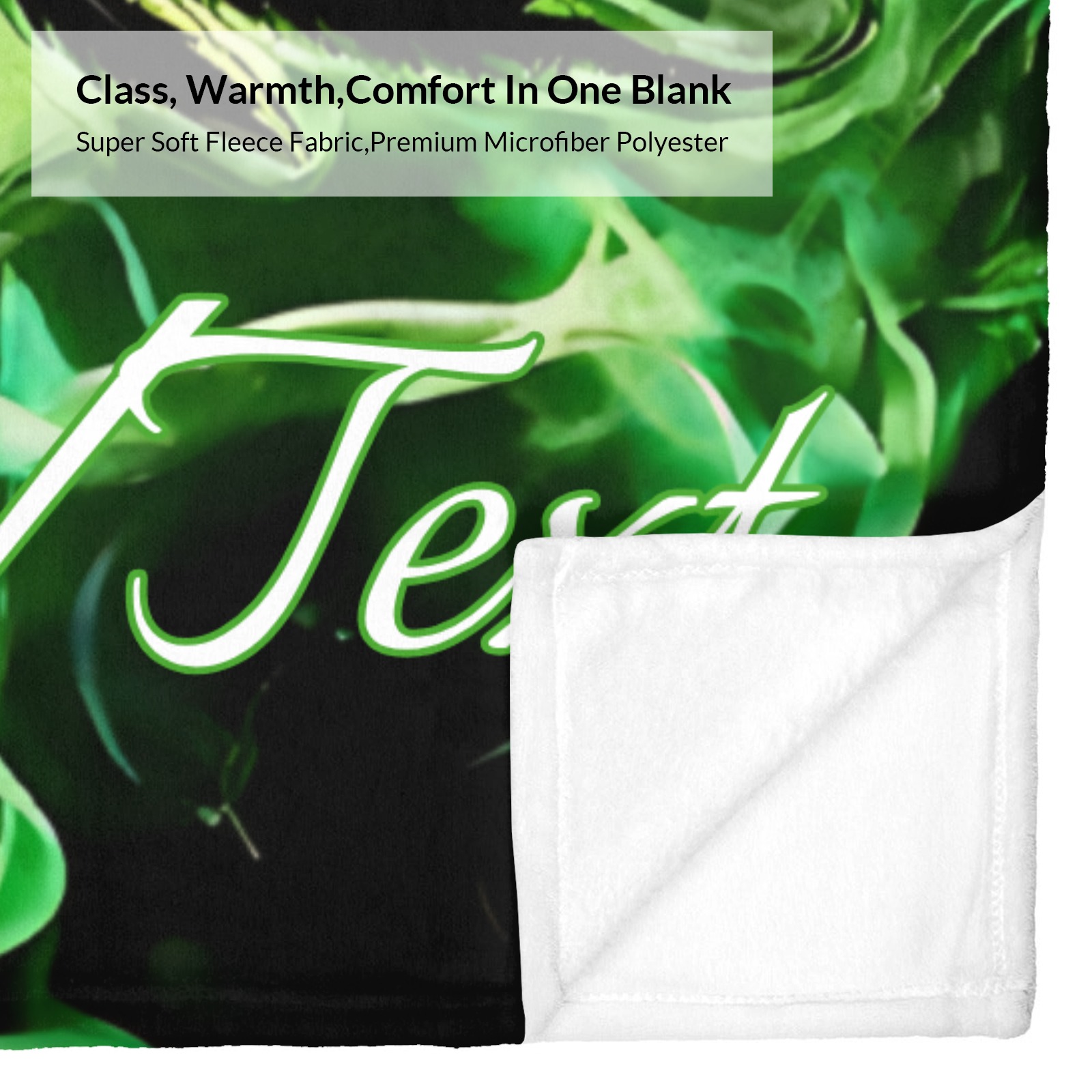 Magische Decke im Blitz-Ahornblatt-Stil mit individuellem Namen