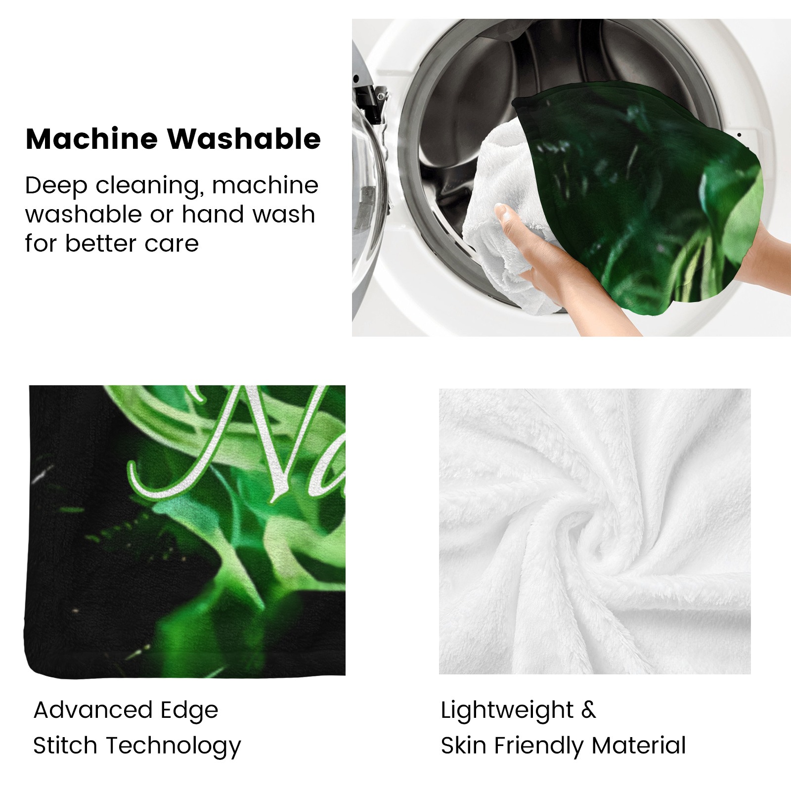 Magische Decke im Blitz-Ahornblatt-Stil mit individuellem Namen