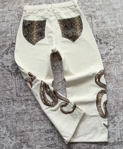 “snake” jeans