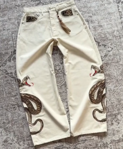 “snake” jeans
