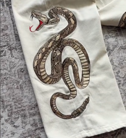 “snake” jeans