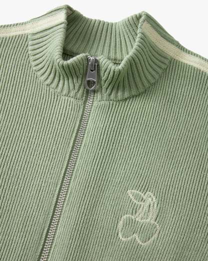 Cherries Full-Zip Knit Green