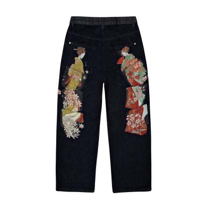 "yakuza" indigo raw Denim