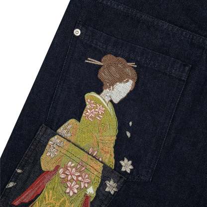 "yakuza" indigo raw Denim