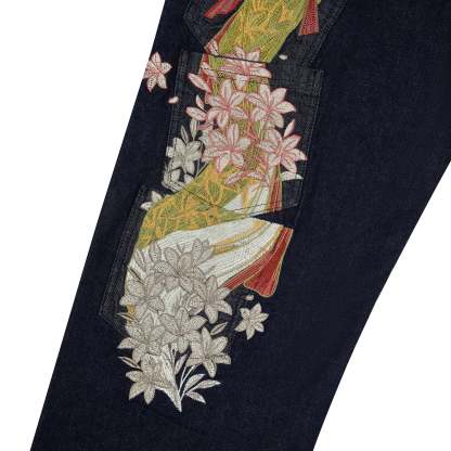 "yakuza" indigo raw Denim