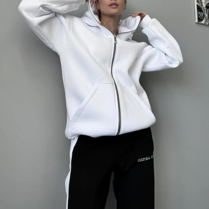 Casual Zipper Mask Hoodie