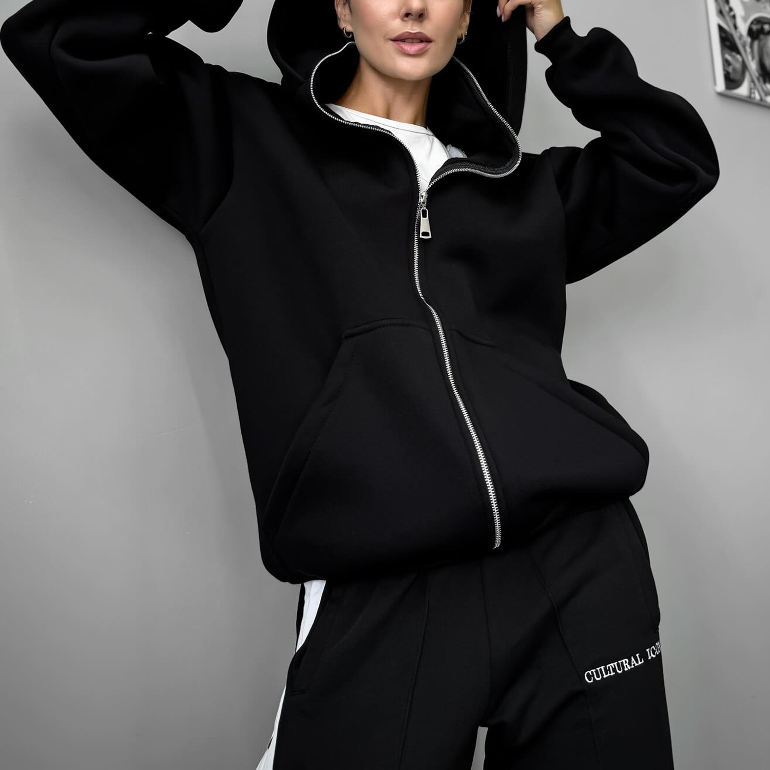 Casual Zipper Mask Hoodie