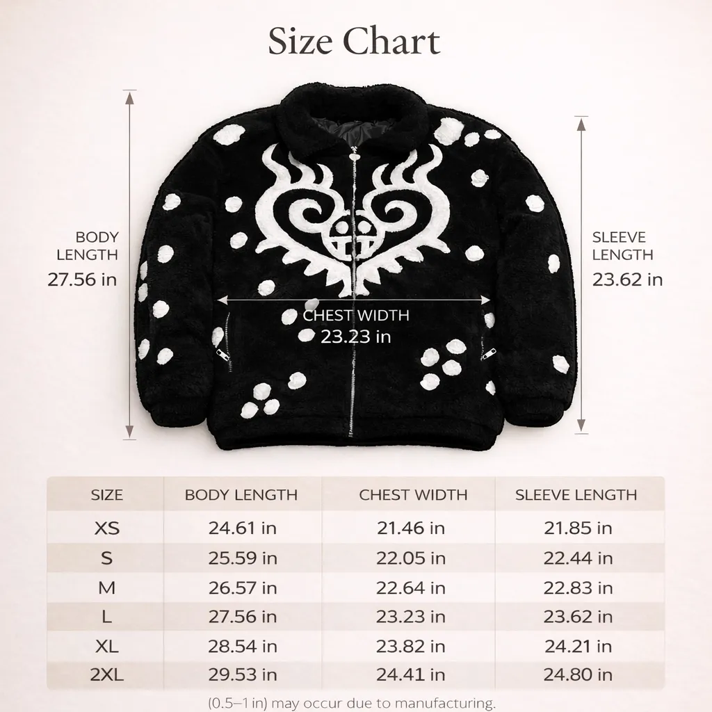 Size chart in inches