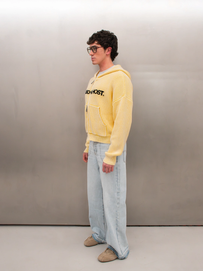 ICONIC KNIT ZIPPER YELLOW
