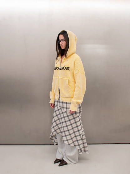 ICONIC KNIT ZIPPER YELLOW