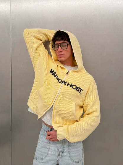 ICONIC KNIT ZIPPER YELLOW