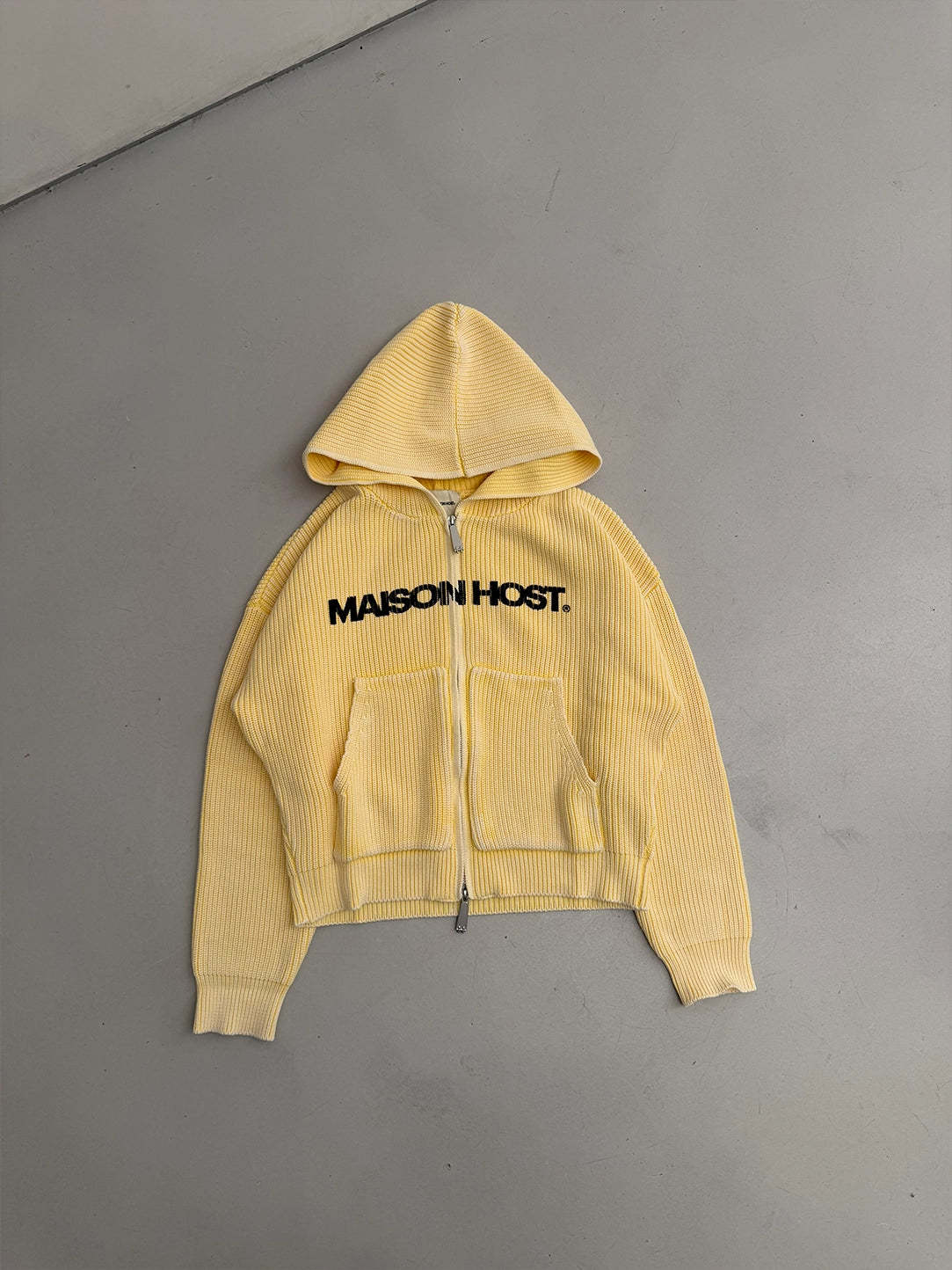 ICONIC KNIT ZIPPER YELLOW