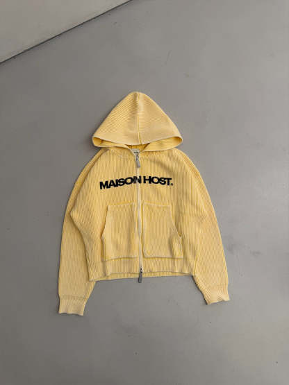ICONIC KNIT ZIPPER YELLOW