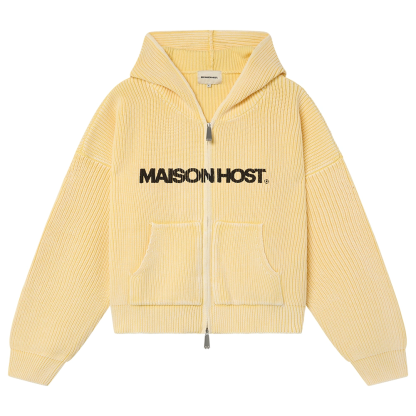 ICONIC KNIT ZIPPER YELLOW
