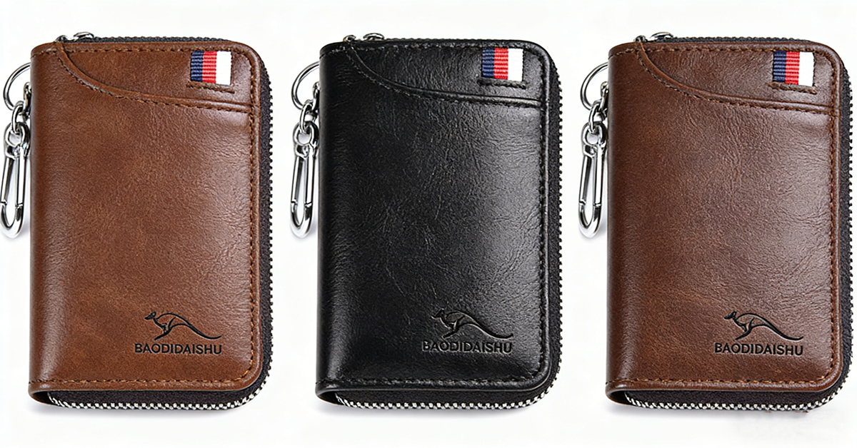 RFID Blocking Anti-Theft Wallet  Men's business casual genuine leather key case