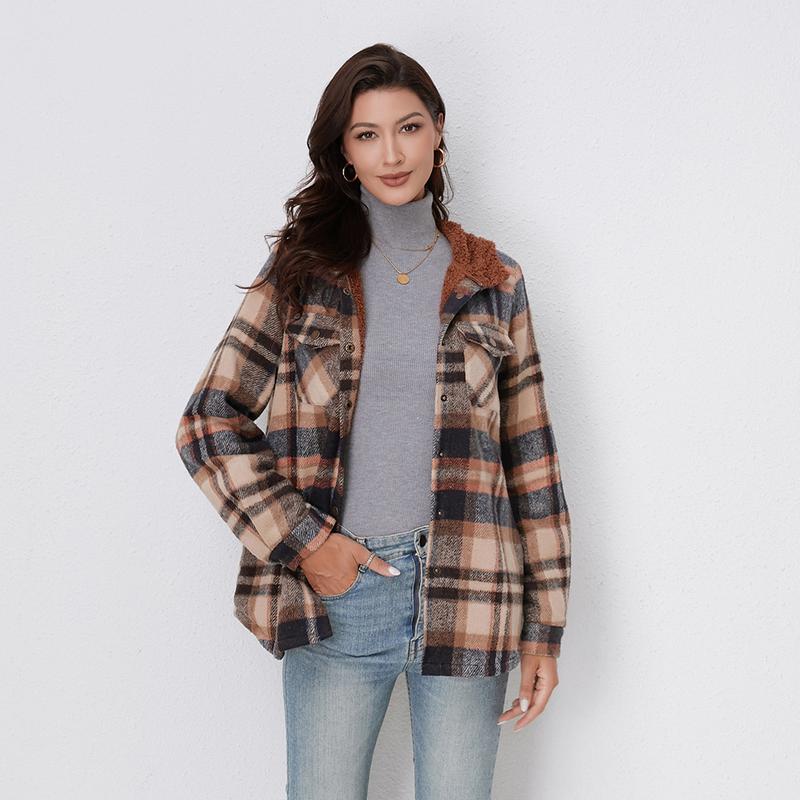 AMELIA™ - Women’s Plaid Hooded Flannel Jacket for Autumn & Winter