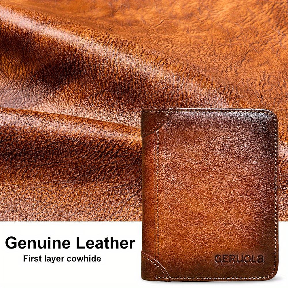 ❤Men's Large Capacity RFID Blocking Cowhide Leather Wallet