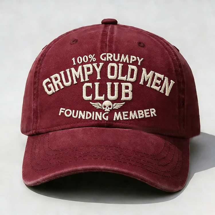 Grumpy Old Men Club Embroidery Cap