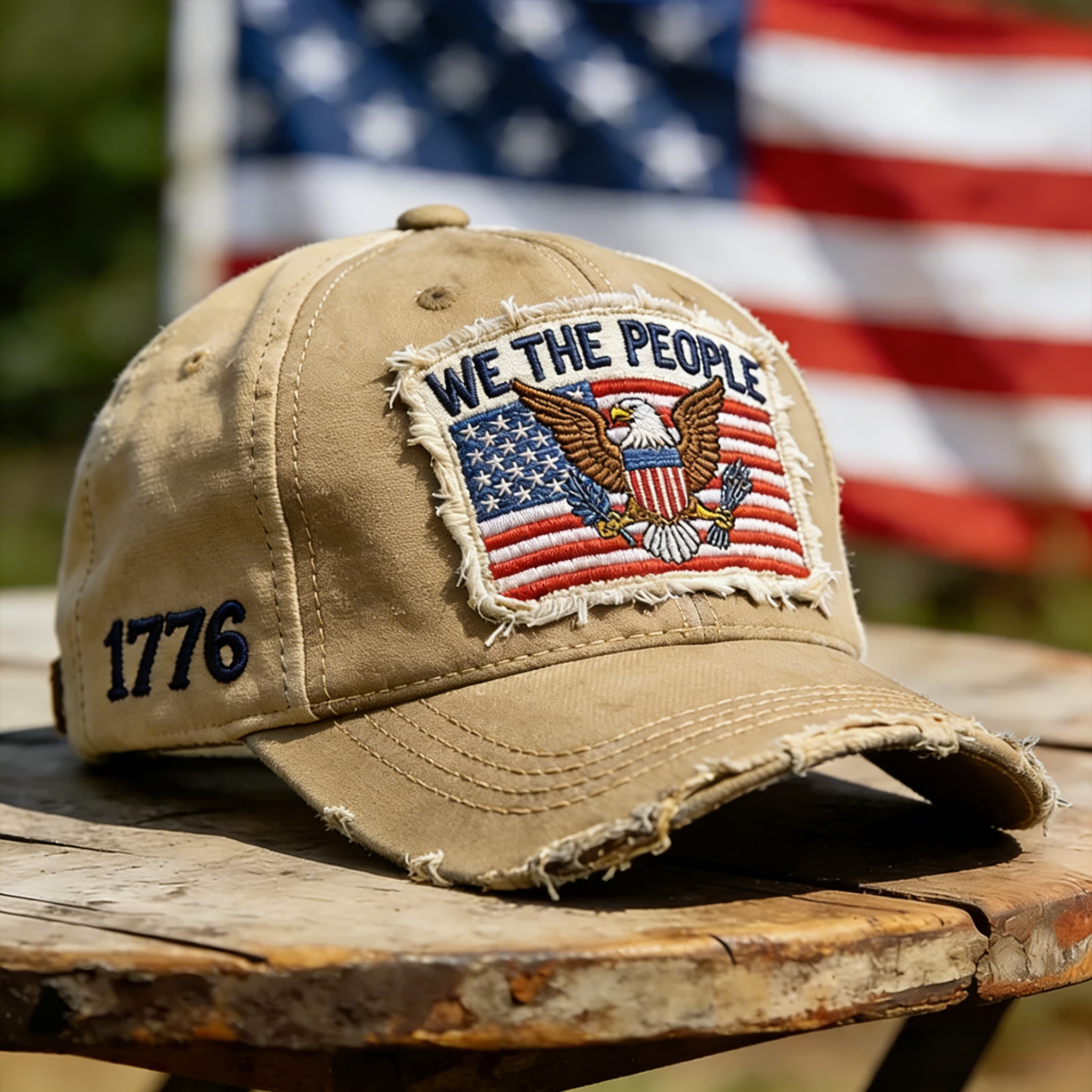 We The People 1776 Vintage Patriotic Cap