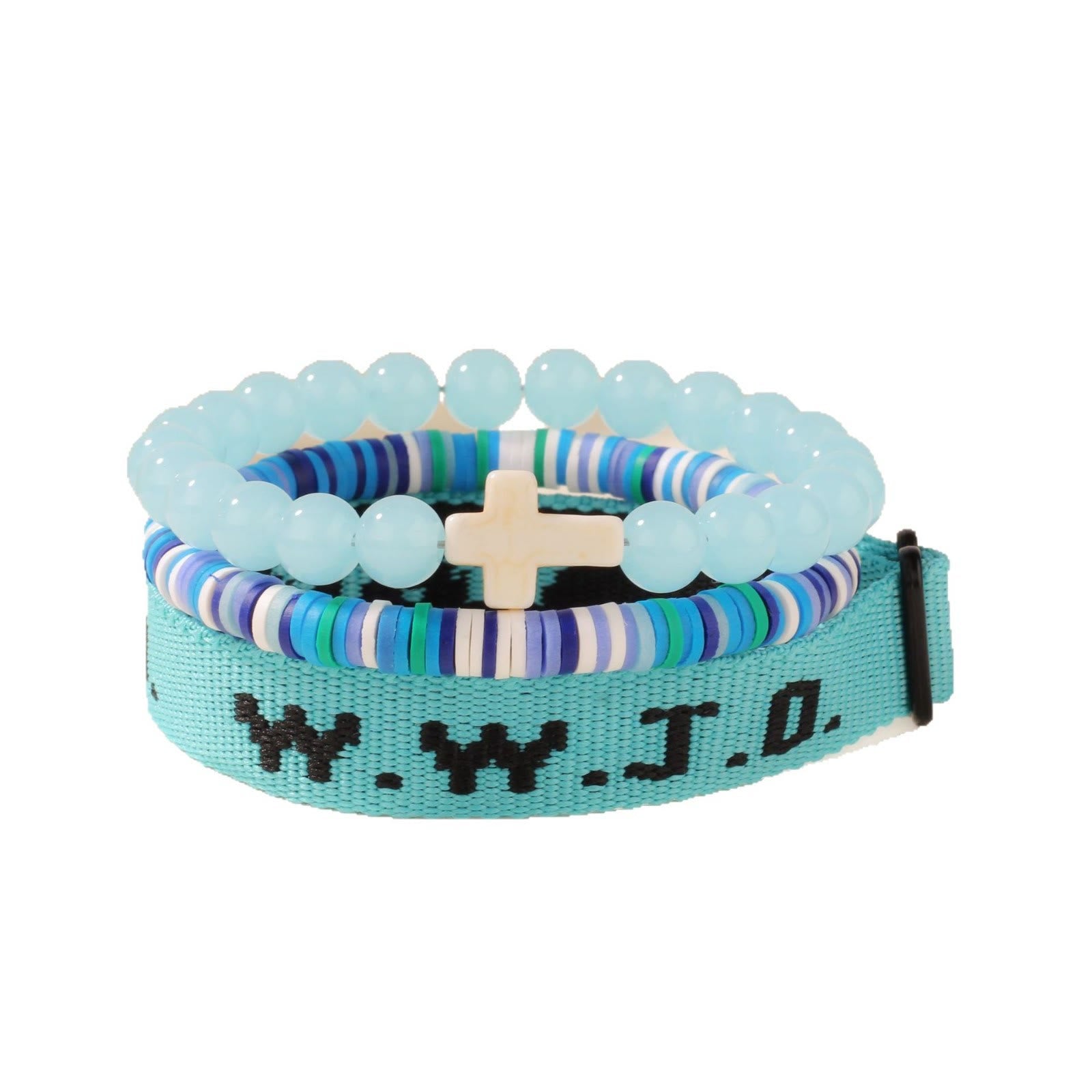 Christianartworkshop Faith Prompt Bracelet with Cross Bead & WWJD Card: Gift-Ready Keepsake