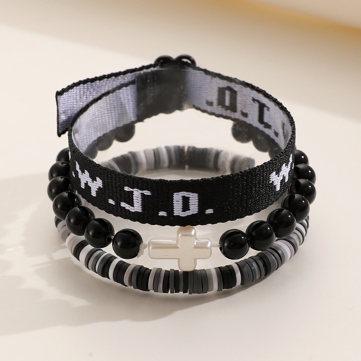 Christianartworkshop Faith Prompt Bracelet with Cross Bead & WWJD Card: Gift-Ready Keepsake