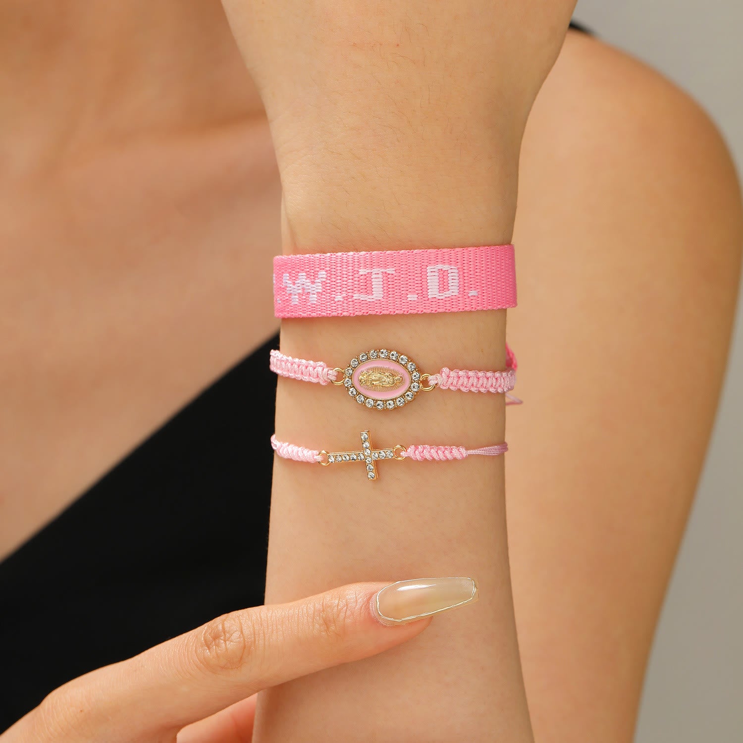 Christianartworkshop Faith Prompt Bracelet with Cross Bead & WWJD Card: Gift-Ready Keepsake