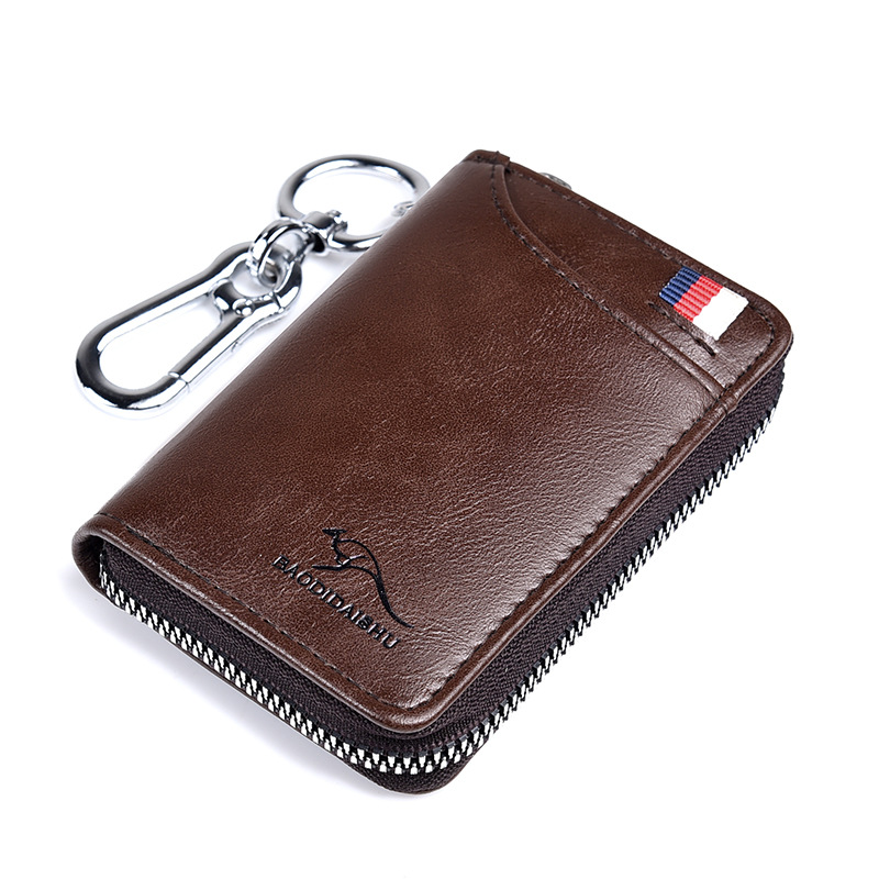 RFID Blocking Anti-Theft Wallet  Men's business casual genuine leather key case