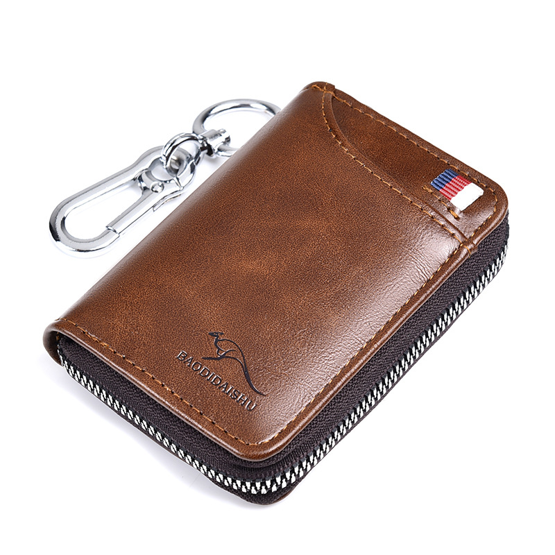 RFID Blocking Anti-Theft Wallet  Men's business casual genuine leather key case