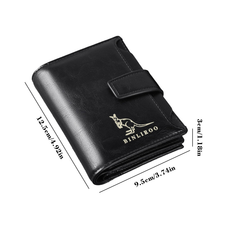 ❤Anti-theft Men's Wallet For Credit Card Holder Leather Zipped Portable Large