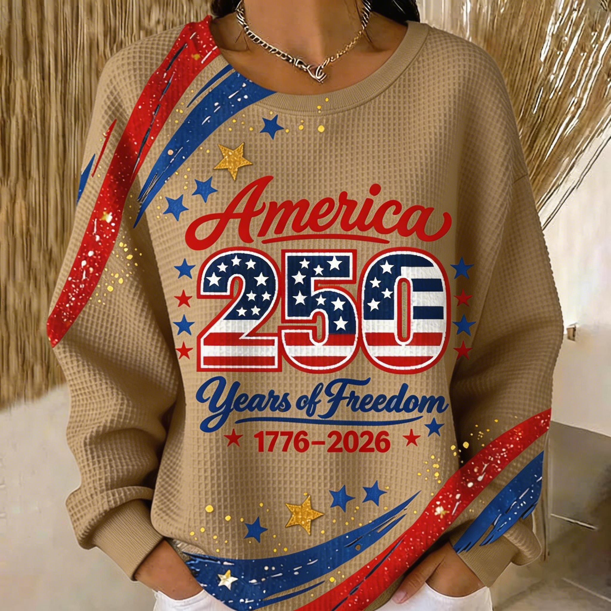 Women's 250th Anniversary Patchwork Casual Sweatshirt