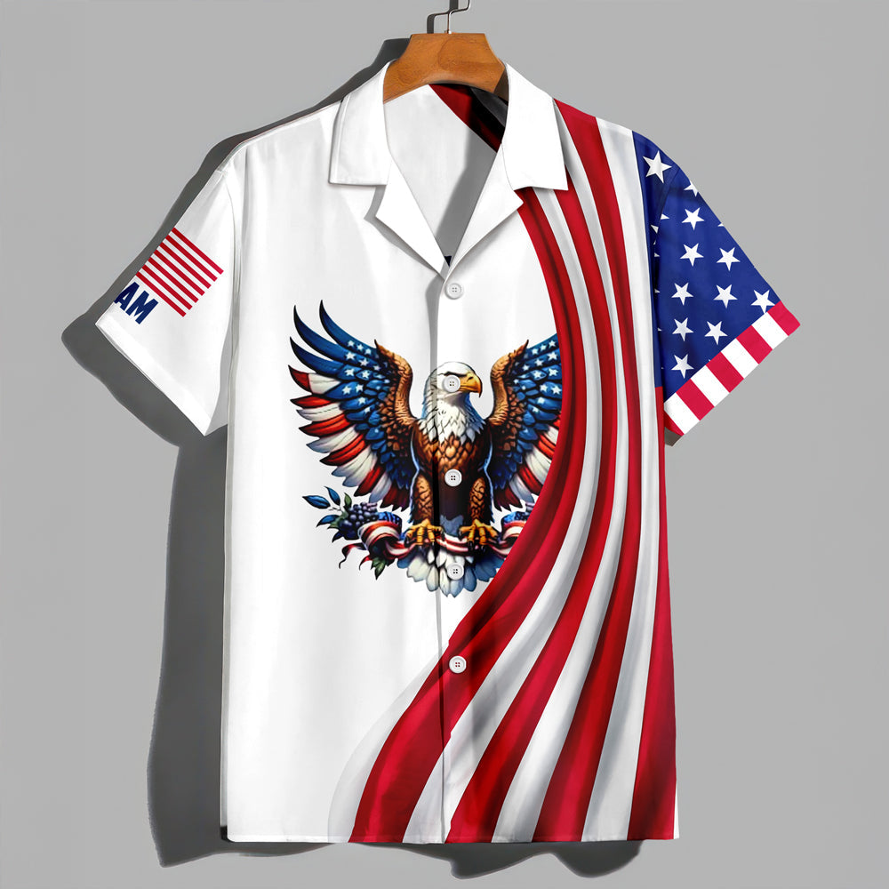 Custom Name American Pride Patriotic 250th Anniversary Eagle Hawaii Shirt HO82 901170