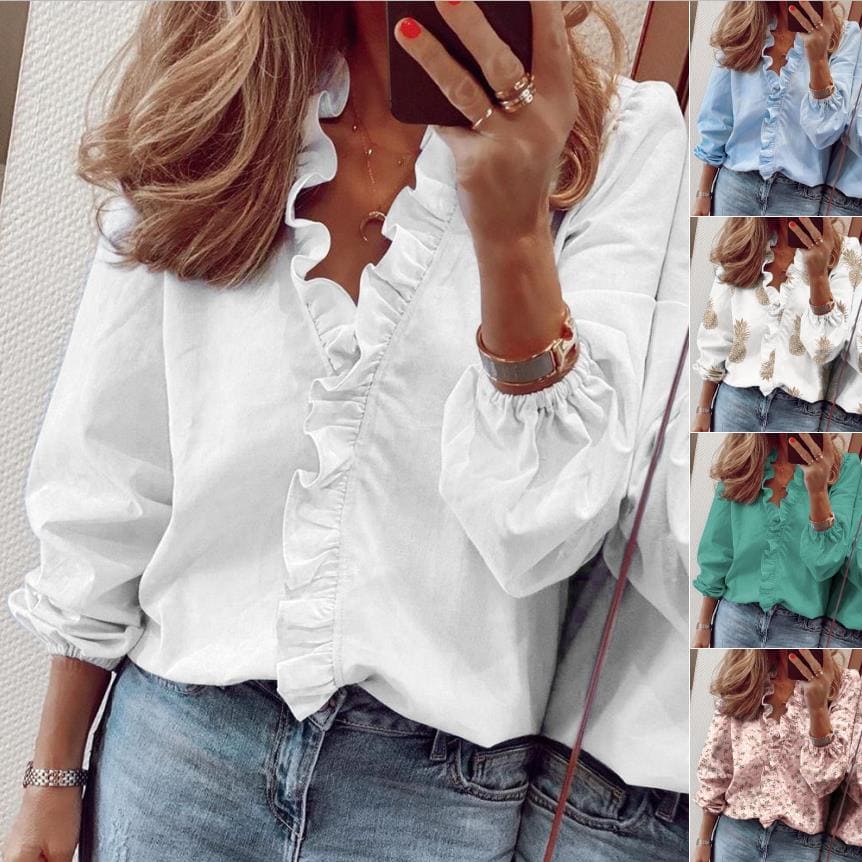 Ruffle Front Blouse