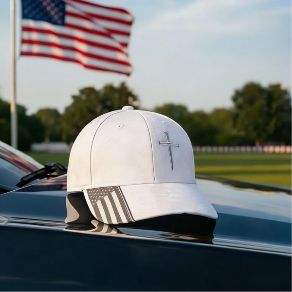 Jesus 3-Nail Cross & Crown of Thorns Christian Embroidered Adjustable Hat ✝️