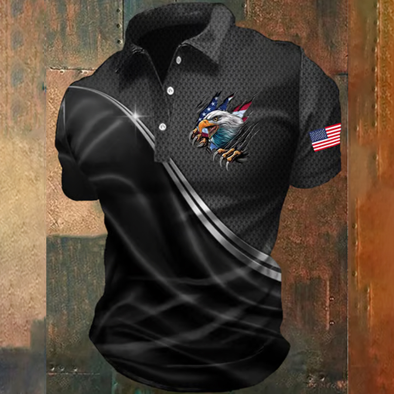 ⚡Men's American 250th Anniversary Casual Short-Sleeve Polo Shirt
