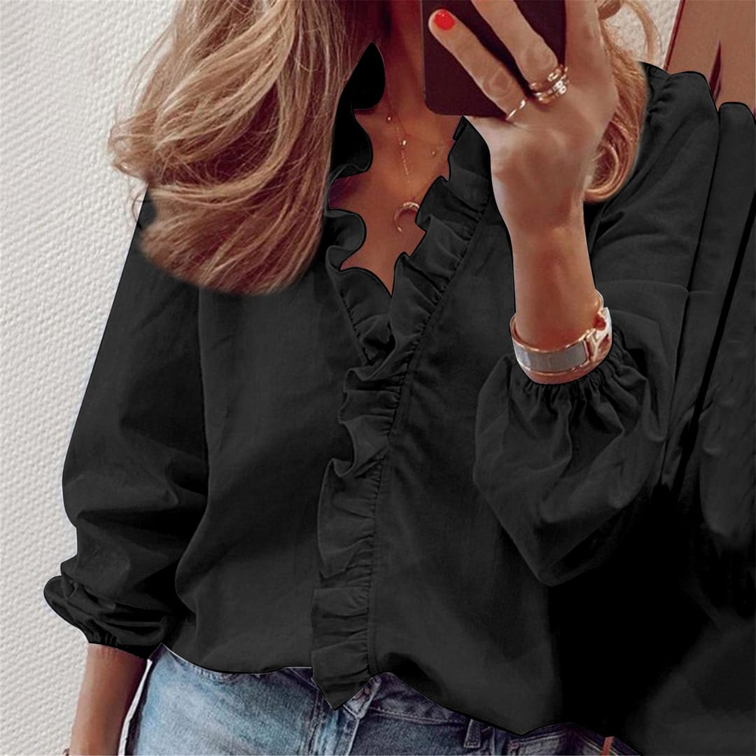 Ruffle Front Blouse