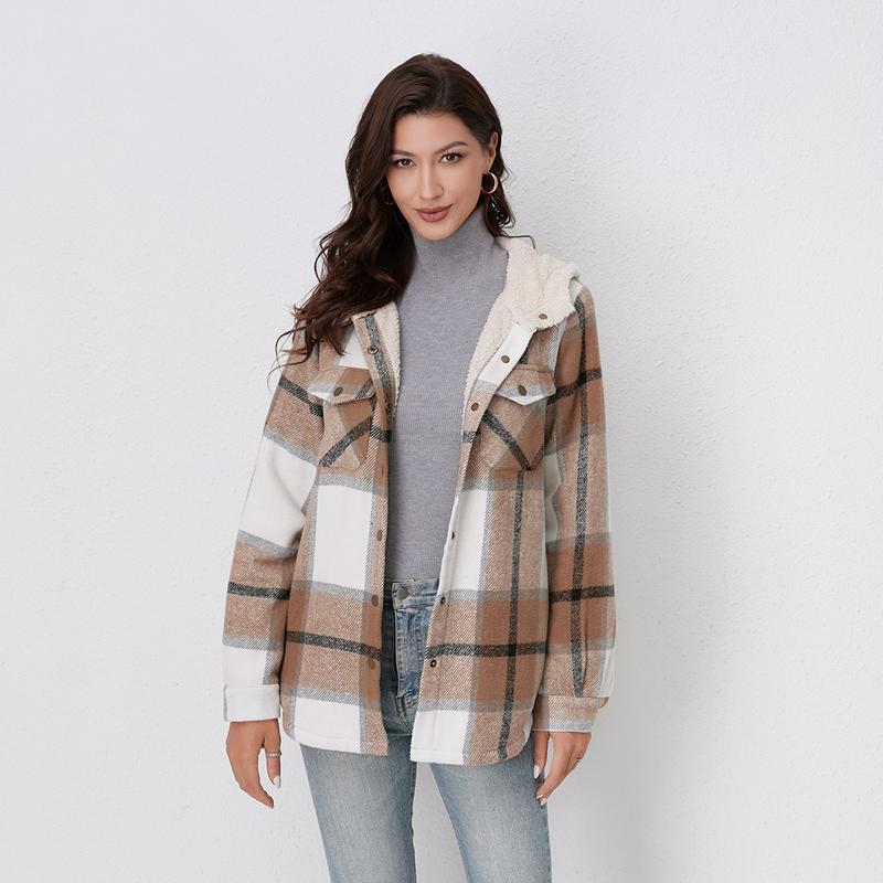 AMELIA™ - Women’s Plaid Hooded Flannel Jacket for Autumn & Winter