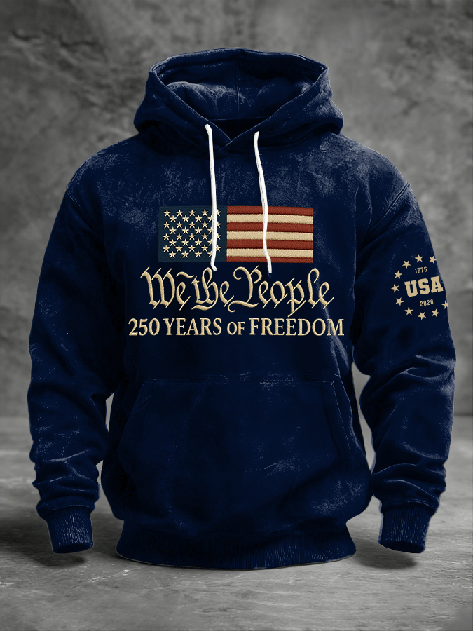 Men's Casual Long-Sleeved Hooded Sweatshirt