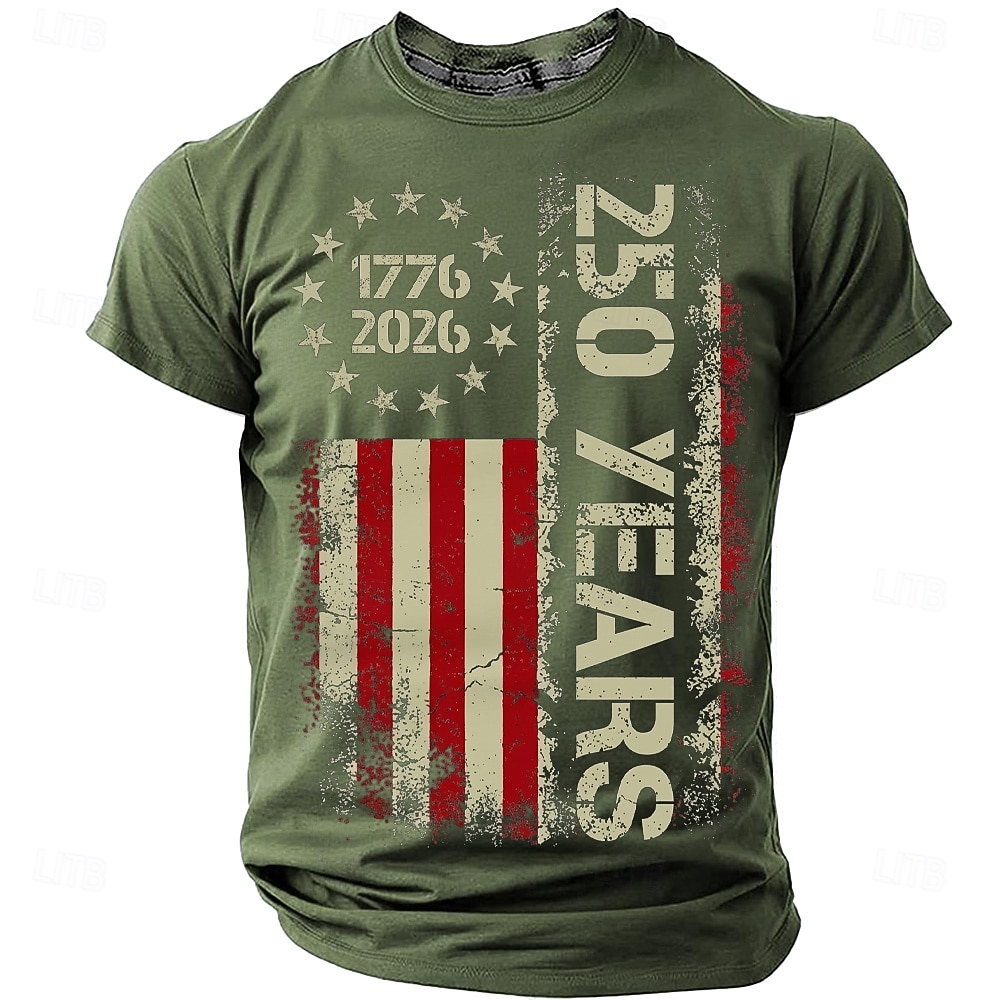 USA Flag Vintage 250 Years Anniversary T-Shirt, 1776–2026 USA Patriotic Tee, Independence Day Shirt