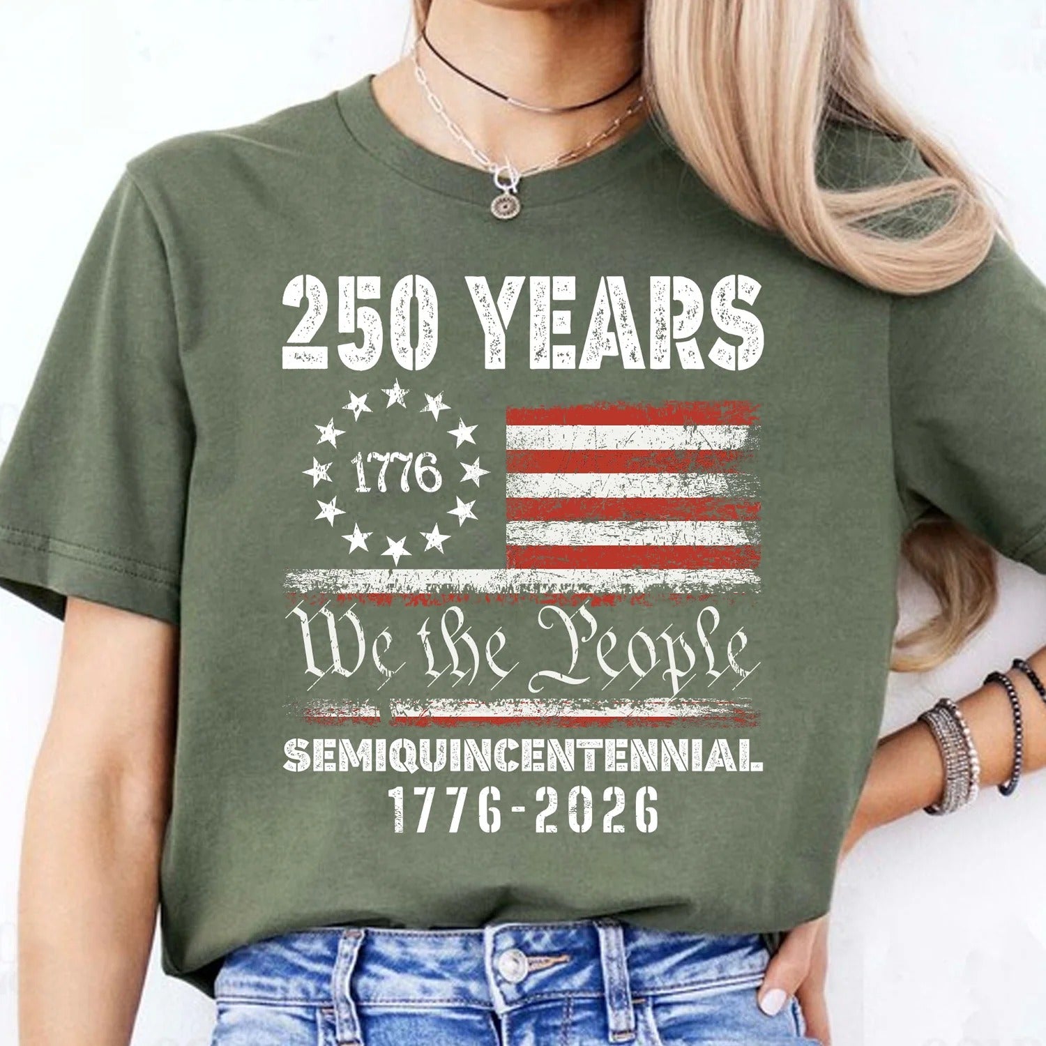 1776 We The People 250 Years Semiquincentennial Shirt, Happy 250th Birthday USA T-Shirt, America 250th Anniversary