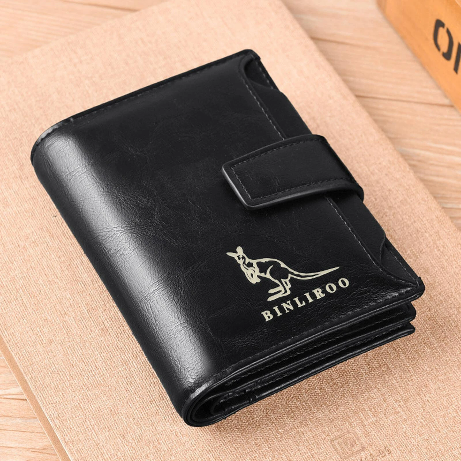 Anti-theft Men's Wallet For Credit Card Holder Leather Zipped  Portable Large