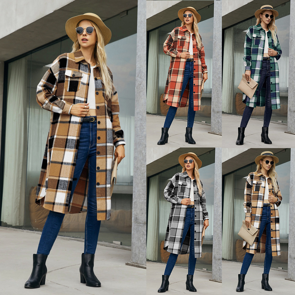 2025 new women's mid-length trench jacket single-breasted American retro coat women
