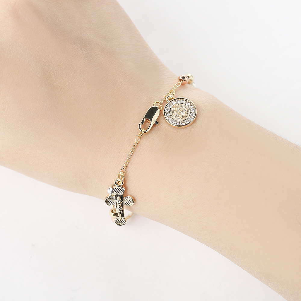 📢📢50% ОТСТЪПКА!!! ✝️Елегантна гривна с кристален кръст