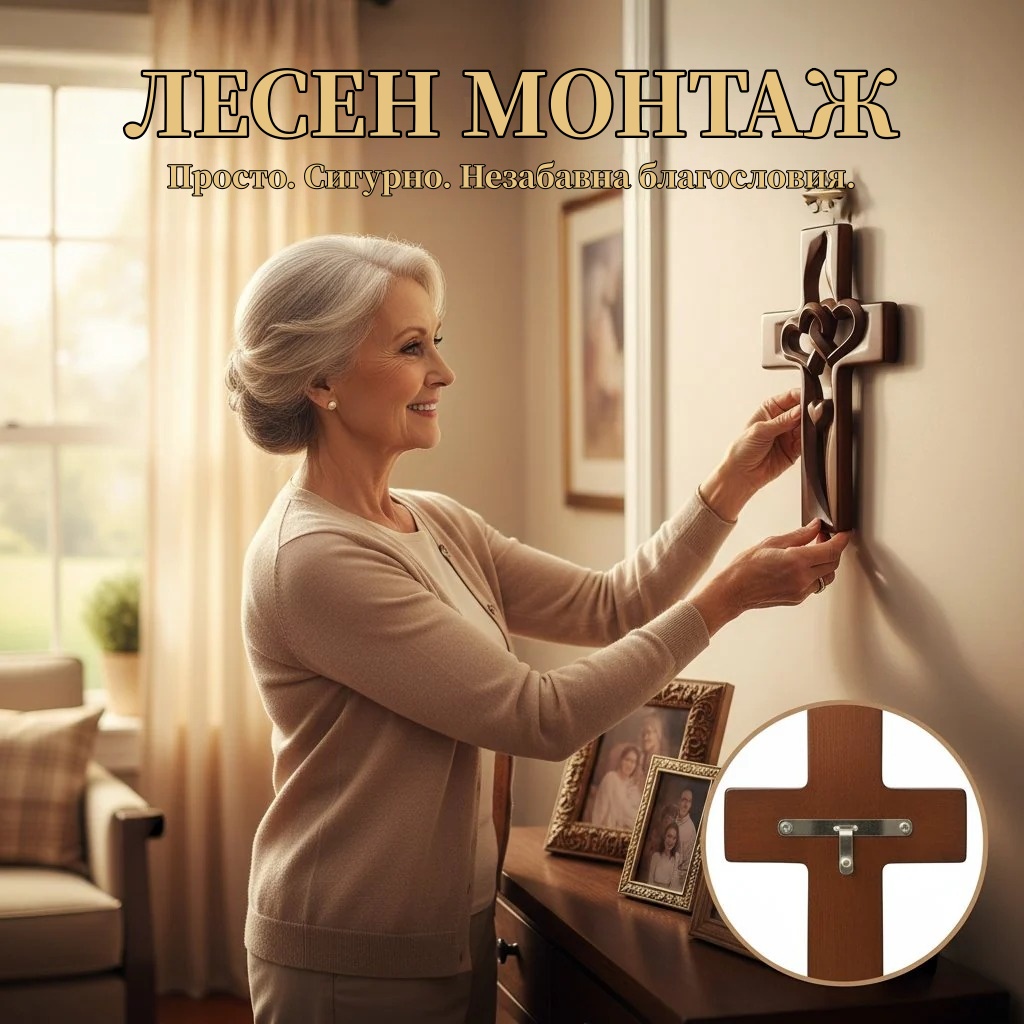 🔥Разпродажба в края на годината Спестете 60 % ОТ ✝️ Взаимно свързани сърца Дървен кръст – Романтичен подарък, ръчно изработен и гравируем 💝📦