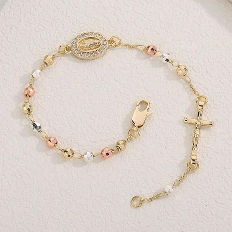 📢📢50% ОТСТЪПКА!!! ✝️Елегантна гривна с кристален кръст