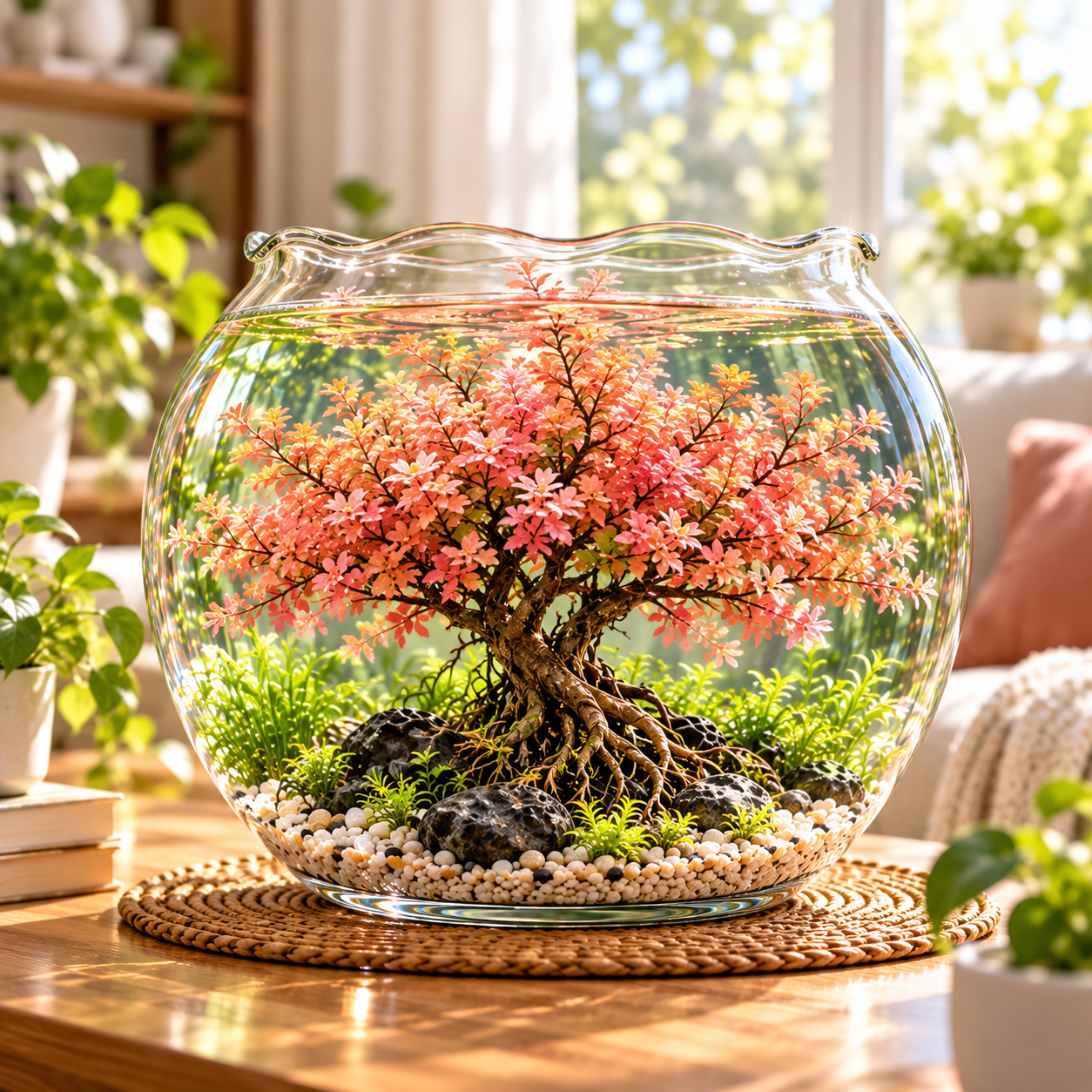 🔥 Луковици за водно дърво „Crimson Sakura“ – Отгледайте огнена мини-гора под водата