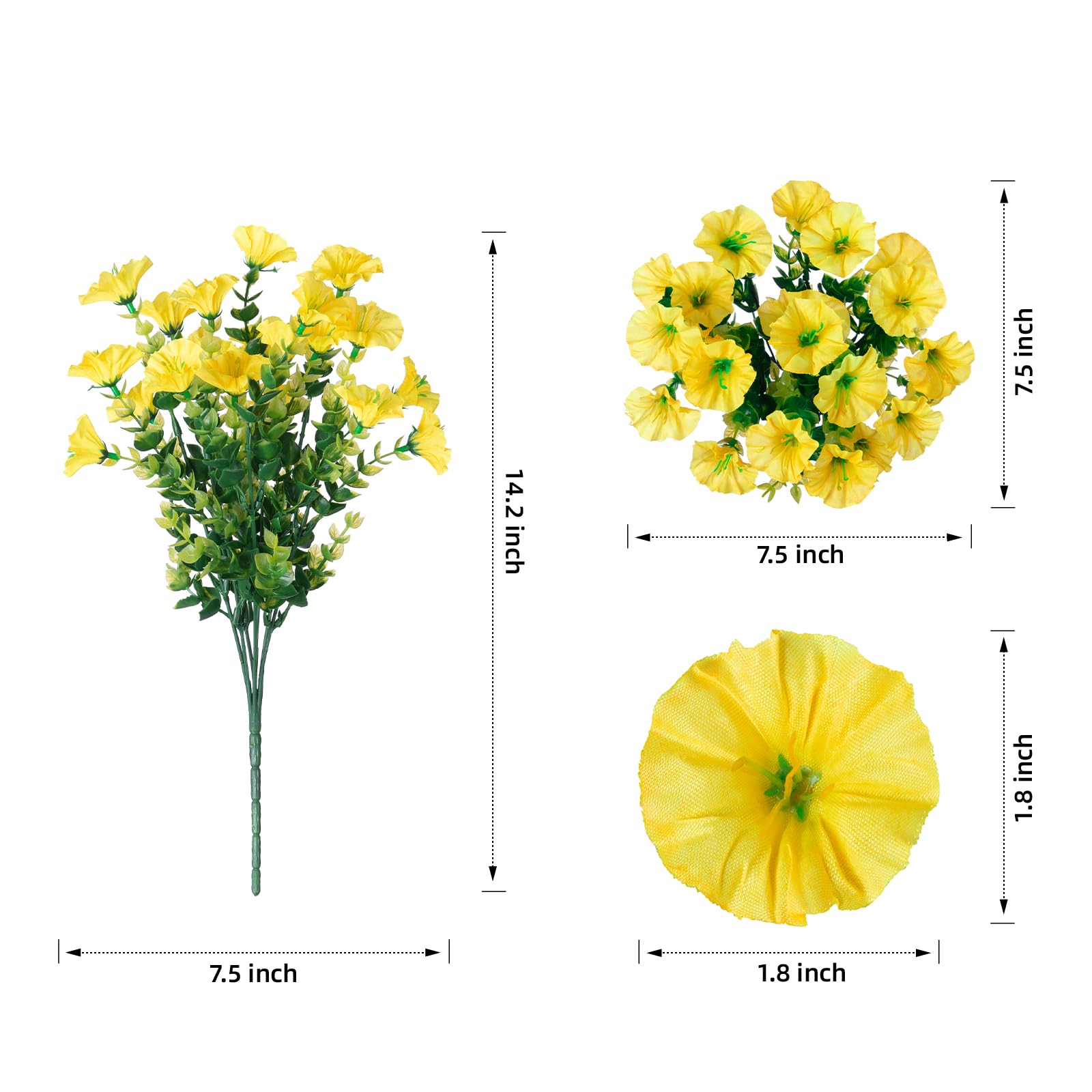 🔥Last Day Each Only $2.99🔥UV Resistant Artificial Petunias Flowers