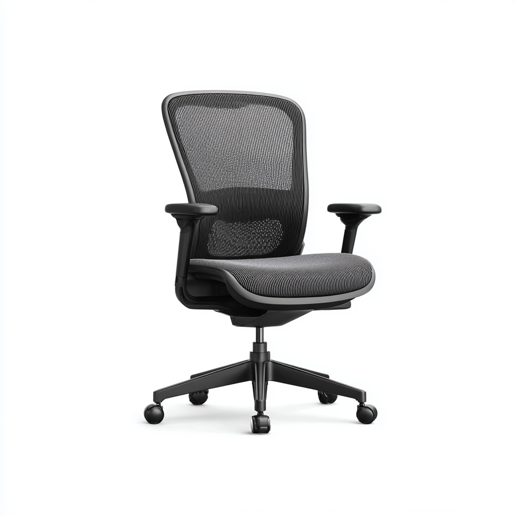 Chaise de bureau ergonomique maille 60x60x95 cm noire pour poste de travail - design moderne-Interiorsta