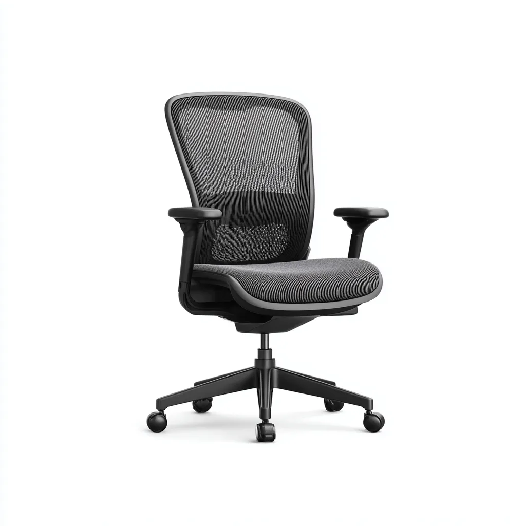 Chaise de bureau ergonomique maille 60x60x95 cm noire pour poste de travail - design moderne-Interiorsta