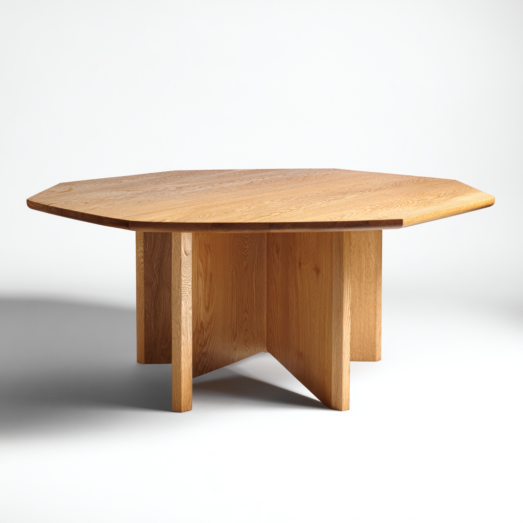 Table à manger bois massif 150x150x75 cm - bois naturel - design moderne-Interiorsta