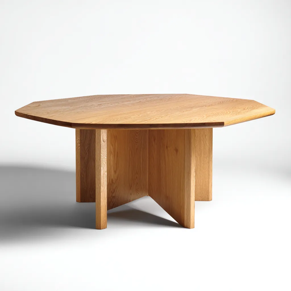Table à manger bois massif 150x150x75 cm - bois naturel - design moderne-Interiorsta